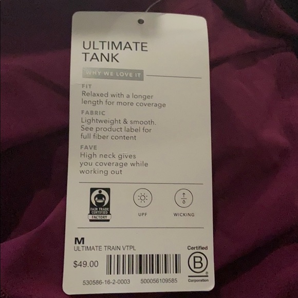 NWT Athleta Ultimate Train Tank // Velvet Plum - Picture 4 of 13